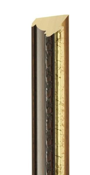 65mm Victorian dark oak gold line