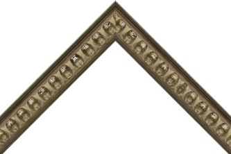 30mm Old rustic silver kidney (high pattern)