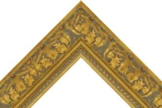 60mm Regency style patterned pale gold ( hr )