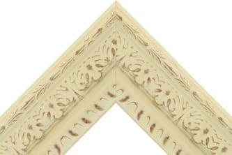 80mm Georgian style white wash with gold burnish