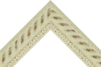 50mm White wash rope gold burnish (high pattern)