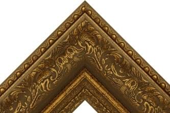 130mm Very pale Modena antique patterned gold (c)
