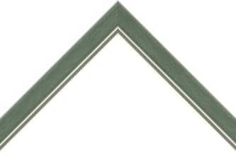 25mm Metallic green umber gloss with silver line