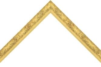 22mm Dijon antique painted gold flower