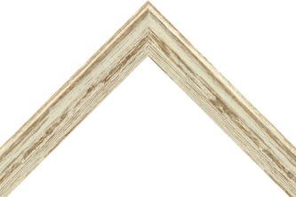32mm White crackle over brown shabby chic ( c )