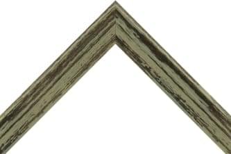 32mm Green crackle over brown shabby chic ( c )