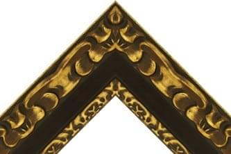 70mm 'Toledo ornate' gold and black (c)