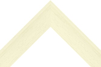 45mm Scooped painted grain white