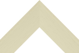 58mm Painted grain white raised back edge