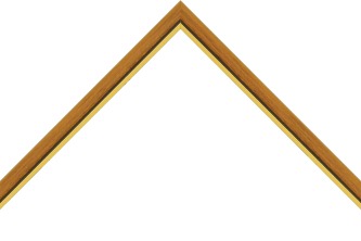 13mm Rounded teak dark back edge