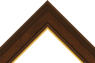 52mm Painted grain reverse step walnut gold line