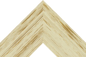 85mm Painted shabby chic white over tan