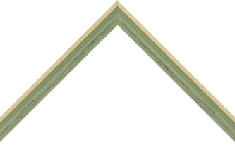 18mm Painted green/  natural side