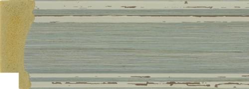 45mm Shabby Chic blue over cracked brown (resin)