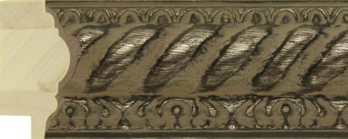 50mm Old rustic silver twirl (high pattern)