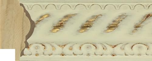 50mm White wash rope gold burnish (high pattern)