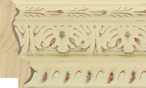 80mm Georgian style white wash with gold burnish