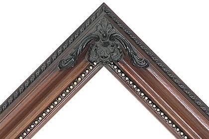 52mm Walnut with gold beading swept