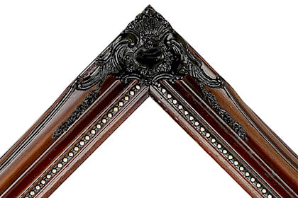 52mm Walnut with gold beading swept