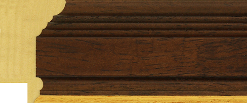 52mm Painted grain reverse step walnut gold line