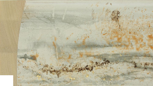 73mm Scooped gallery white gold grey