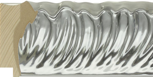 63mm Ornate gloss silver