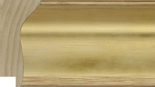 70mm Pale gold red line