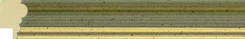 20mm Reverse green double gold line