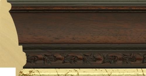 65mm Victorian dark oak gold line