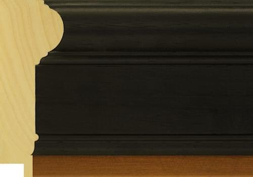 95mm Painted grain black - 15mm bronze slip