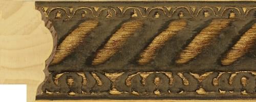 50mm Old rustic gold twirl (high pattern)