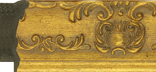 58mm Ornate antique gold (resin)