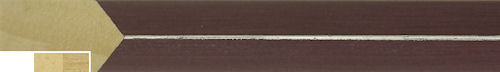 19mm Painted maroon silver line - 9mm pine box