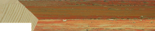 25mm 'Vintage' orange and gold
