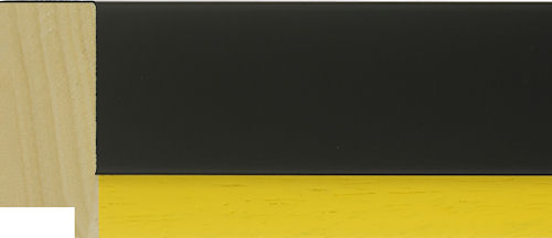 40mm flat smooth black - 14mm  marigold slip
