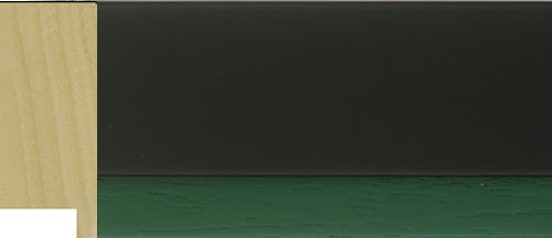 40mm flat smooth black - 14mm green slip