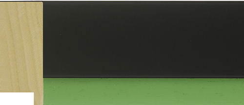 40mm flat smooth black - 14mm light green slip