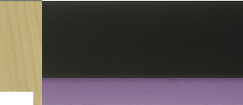 40mm flat smooth black - 14mm mid purple slip