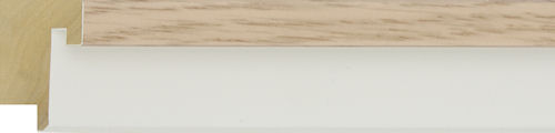 30mm Matt off white & oak (side)