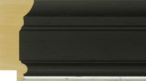 70mm painted grain black silver line