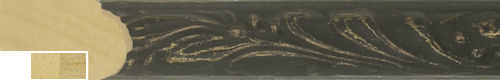 20mm Black over gold - 9mm pine box