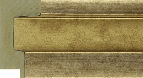 68mm Mottled antique gold 'tray' (resin)